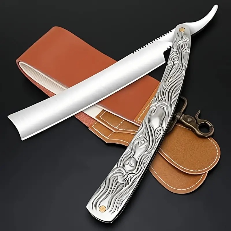 Straight Razor Safety - Professioneel kappersscheermes met rechte rand voor