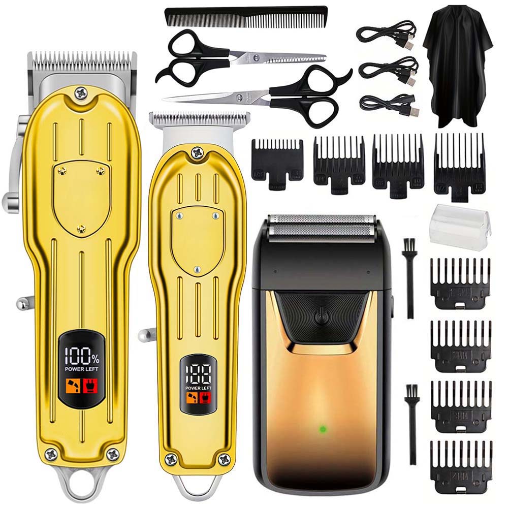 Beard Trimmer Cordless - Professionele haarknipperset met LCD-display, snoerloze baardtrimmer
