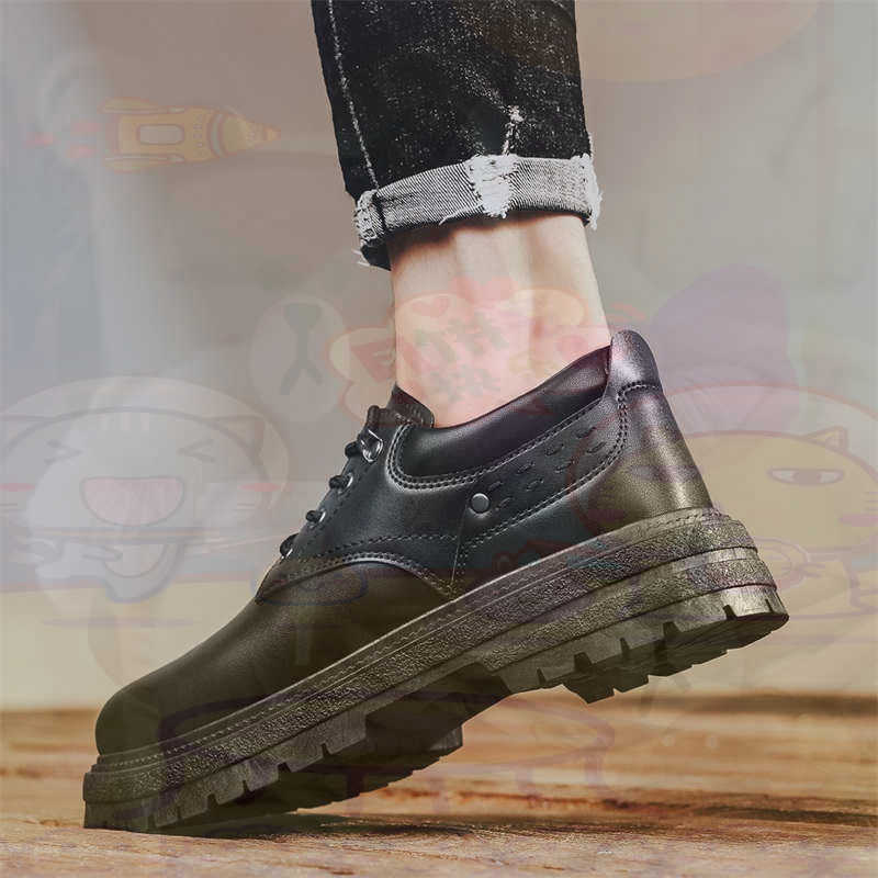 Men'S Grooming Name Ideas - Donker natuurlijk leer Mode-sneakers Tennis Herensneakers