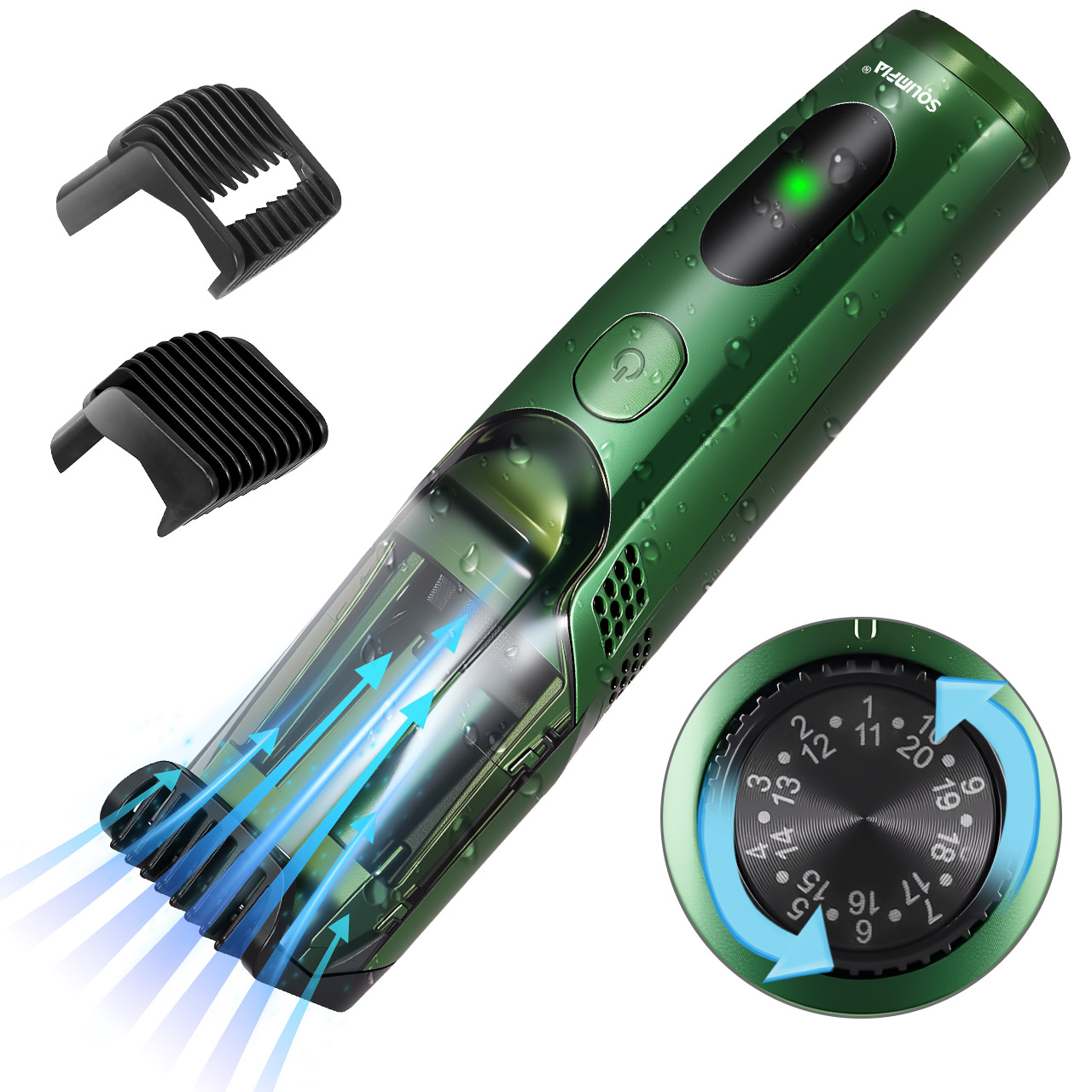 Men'S Grooming Vacuum - Solimpia draadloze baardtrimmer voor mannen Oplaadbaar