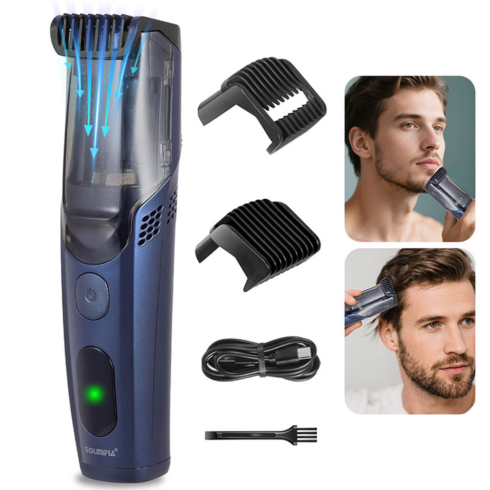 Men'S Grooming Vacuum - Solimpia Draadloze Baardtrimmer Mannen Oplaadbare Elektrische