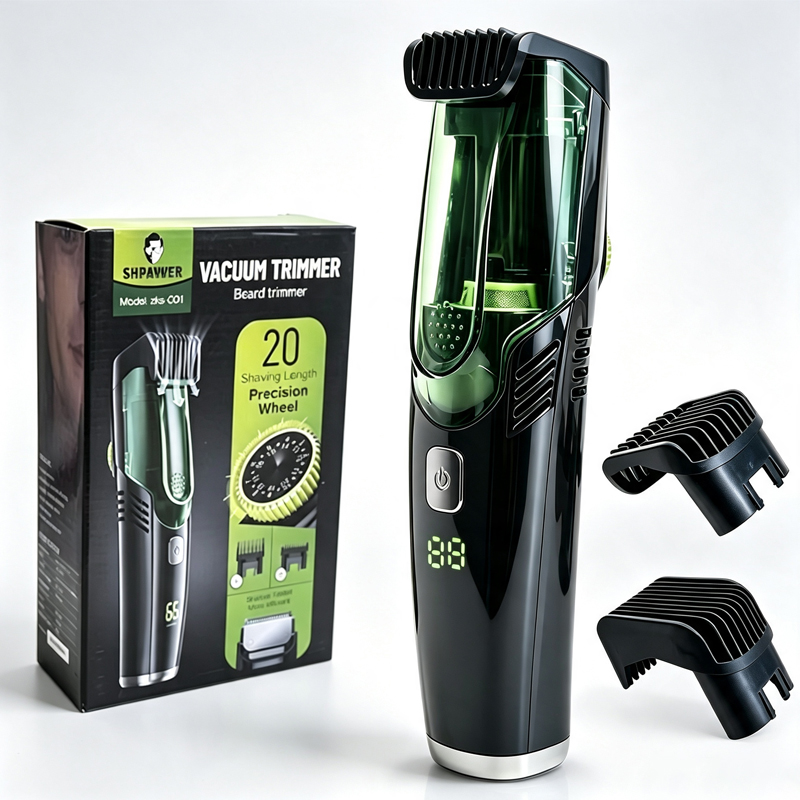 Men'S Grooming Vacuum - Draadloze mannen baardtrimmer Oplaadbaar elektrisch scheerapparaat