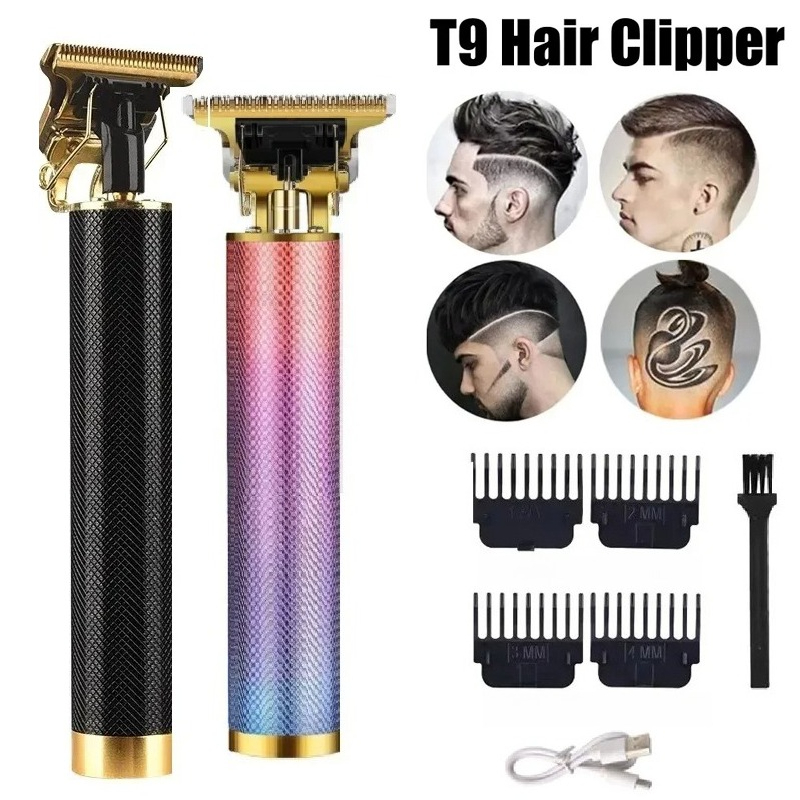 Beard Trimmer Cordless - T9 elektrische baardtrimmer 4 verstelbare kammen