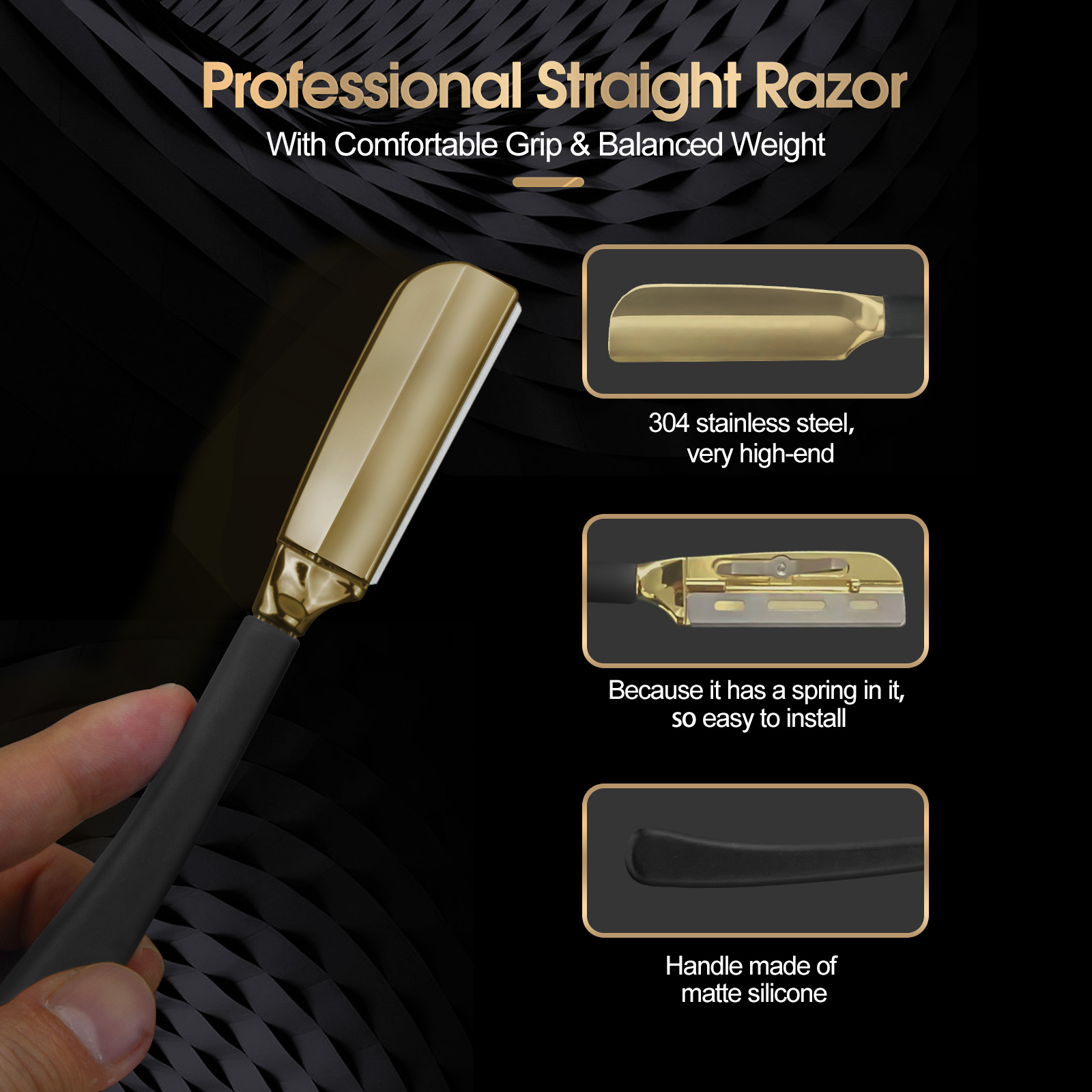 1Pc Pro Baber Baard Rechte Ran - Straight Razor Safety recensie en prijs