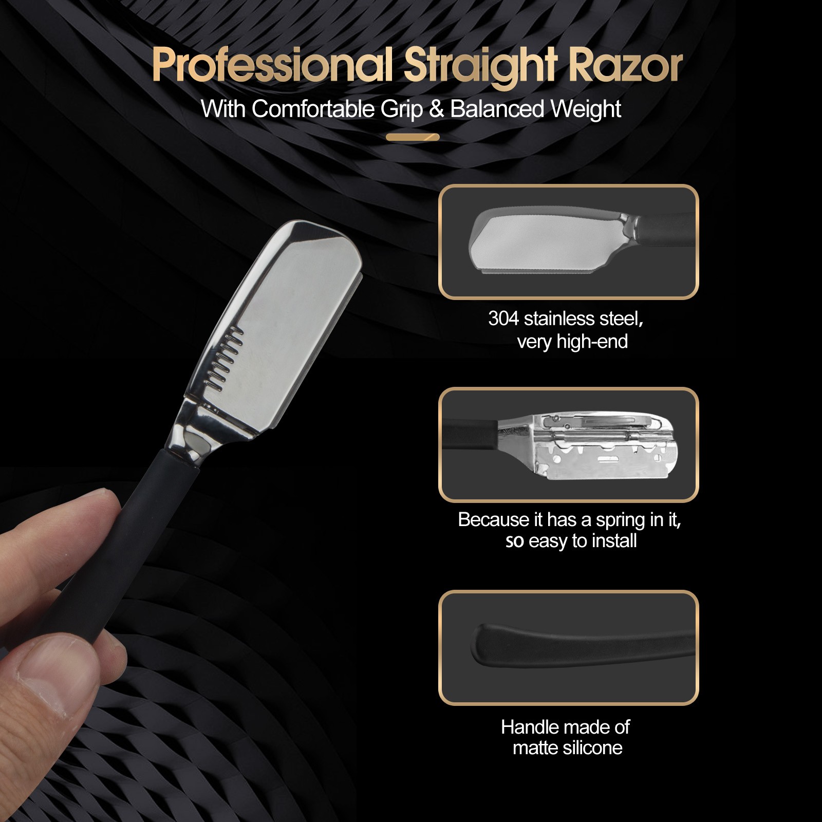 1Pc Pro Baber Baard Rechte Ran - Straight Razor Safety recensie en prijs